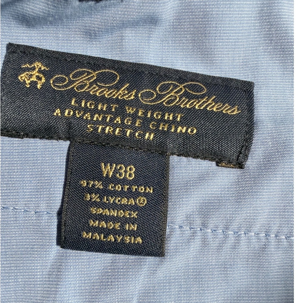 Brooks Brothers Chino Shorts Mens 38 Navy Blue Excellent Advantage Stretch 9in - Picture 4 of 8